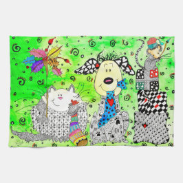 Divertidas toallas de cocina para perros, gatos y