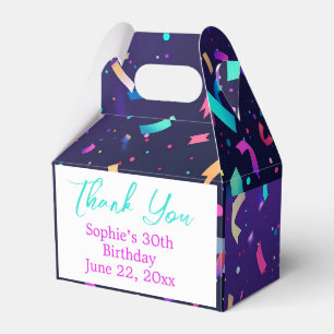 Divertidas y coloridas cajas de agradecimiento/fav