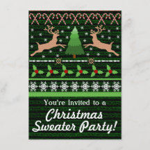 Divertidas y feas invitaciones a fiestas de suéter