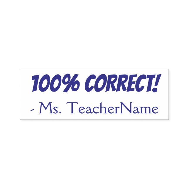 Divertido "¡100% CORRECTO!" Sello de goma de recon (Diseño)