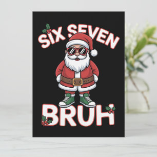 Divertido 67 Seis Siete Navidad Bruh Santa 