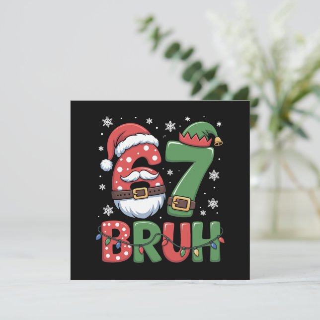 Divertido 6 7 Seis Siete Hermano Meme Navidad Sant (Anverso de pie)