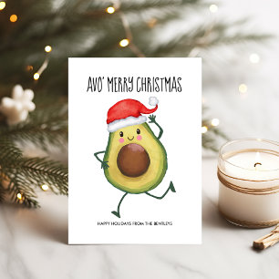 Divertido Aguacate Avo Feliz Navidad