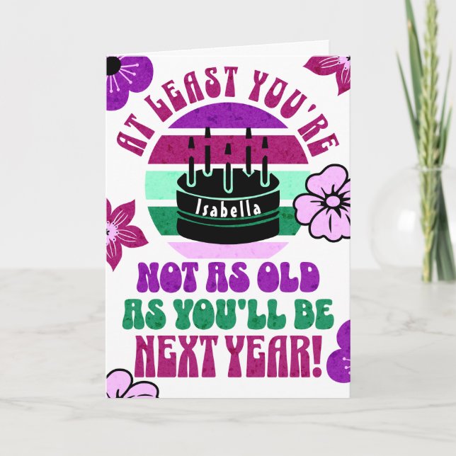 Divertido, al menos no lo eres. Tarjeta de felicit (Anverso)