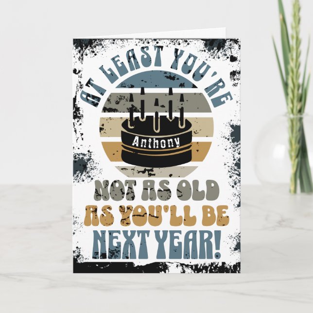 Divertido, al menos no lo eres. Tarjeta de felicit (Anverso)