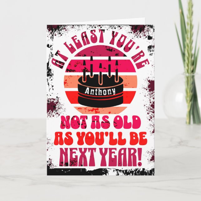 Divertido, al menos no lo eres. Tarjeta de felicit (Anverso)