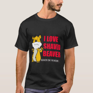 Divertido: amo la camisa afeitada del negro del
