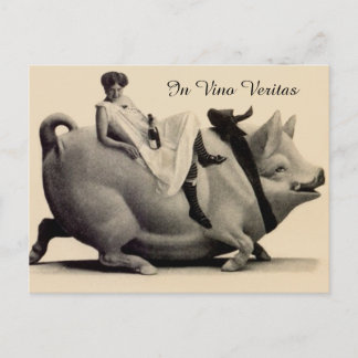 Divertido anciano señora de la postal de la viticu
