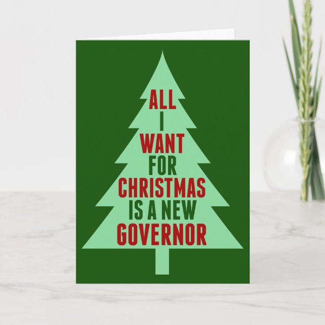 Divertido anti gobernador Abbott Árbol de Navidad (Anverso)