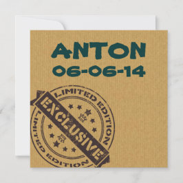 divertido anuncio de nacimiento único vintage para