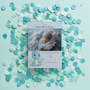 Divertido anuncio del nacimiento de un niño bebé d