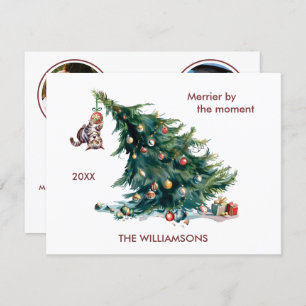 Divertido árbol de Navidad danzando foto de gato 3