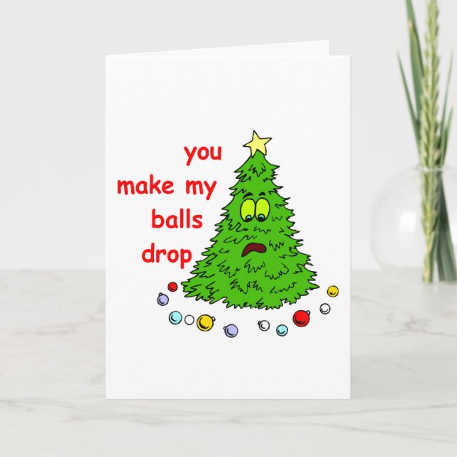 Divertido árbol de Navidad haces que mis bolas dej (Anverso)
