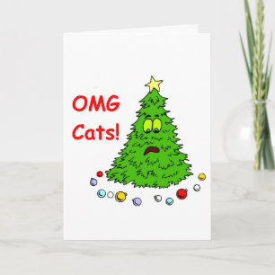 Divertido árbol de Navidad OMG gatos gatitos Navid