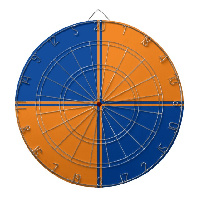 Divertido azul y Naranja tablero (Frente)