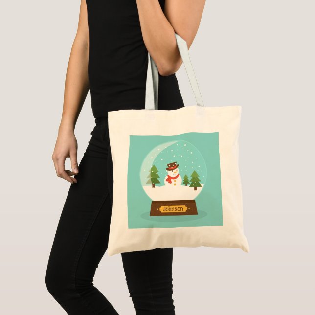 ¡DIVERTIDO! Bolsa De Tote Snowman - Personalizado  (Anverso (producto))