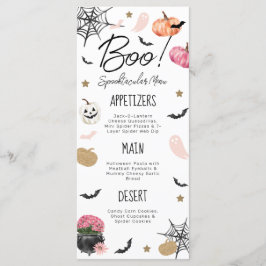 ¡Divertido Boo! Menú de Halloween de Cumpleaños Sp