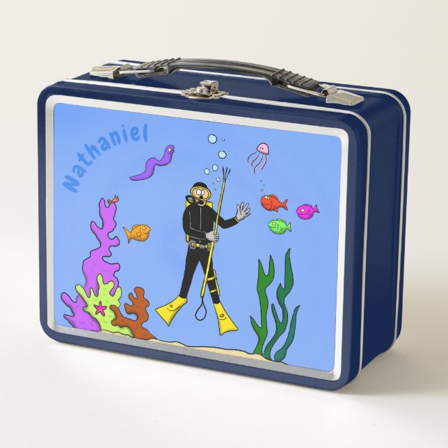 Divertido buceador de scuba y personalizado de cri (Anverso)