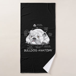 Divertido Bulldog inglés anatomía biología de perr