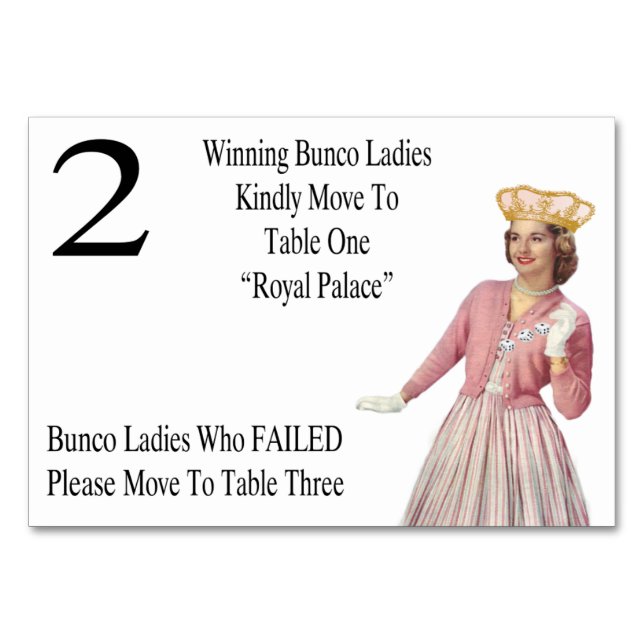 Divertido Bunco mudarse a las tarjetas de mesa Rei (Reverso)