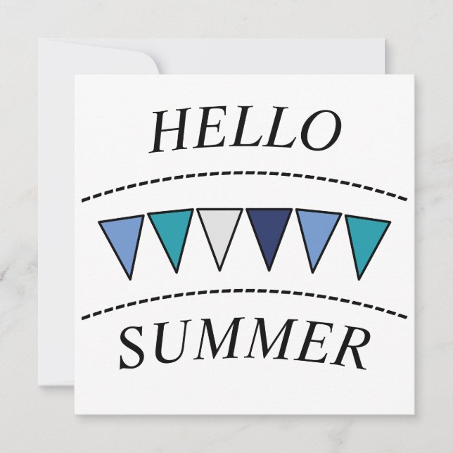 Divertido Bunting Hello Summer (Anverso)