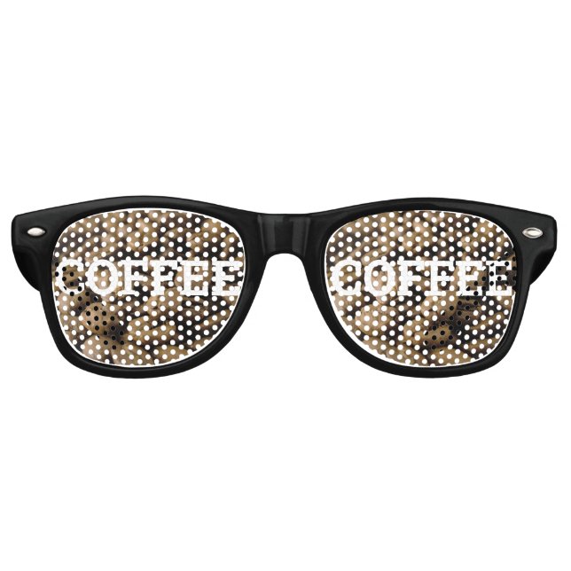 Divertido CAFÉ Adicto Retro Sombros / Gafas de sol (Anverso)