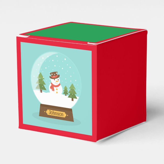 ¡DIVERTIDO! Caja de regalo de Snowman - Personaliz (Costado Anverso)