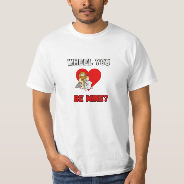 ¡DIVERTIDO! Camiseta Caveman - ¿Eres mía? Corazón (Anverso)