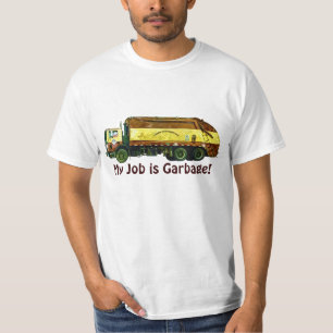 Divertido camiseta de camionero de basura "Mi trab