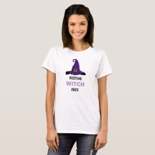 ¡DIVERTIDO!🧙‍♀️ Camiseta de Cara de Bruja Descans