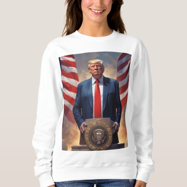 Divertido camisón de sudadera Donald Trump al azar (Anverso)