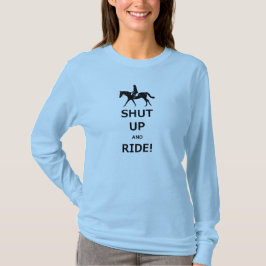 Divertido cerrado y camiseta del caballo del paseo