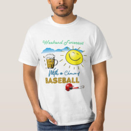 ¡DIVERTIDO! Cerveza y béisbol: camiseta de previsi