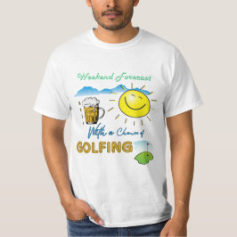 ¡DIVERTIDO! Cerveza y golf - Camiseta de Previsión