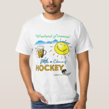 ¡DIVERTIDO! Cerveza y hockey - Camiseta preanuncia