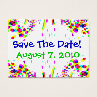 ¡Divertido Colorful Save The Date! Tarjeta
