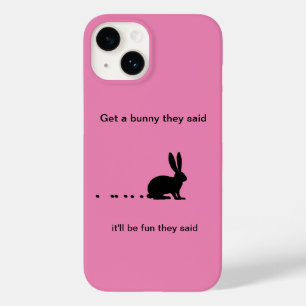 Divertido conejo poop Funda-Mate iPhone 14 Funda