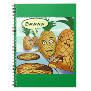 Divertido cuaderno de dibujos animados de piña piz