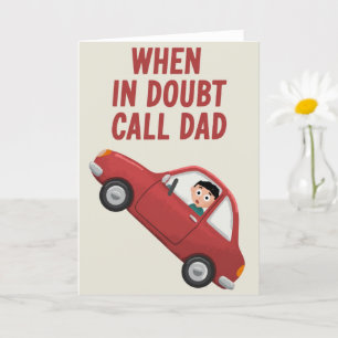Divertido cumpleaños de la tarjeta del padre cuand