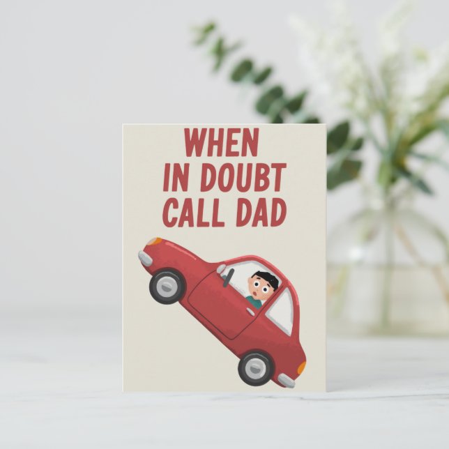 Divertido cumpleaños de la tarjeta del padre cuand (Anverso de pie)
