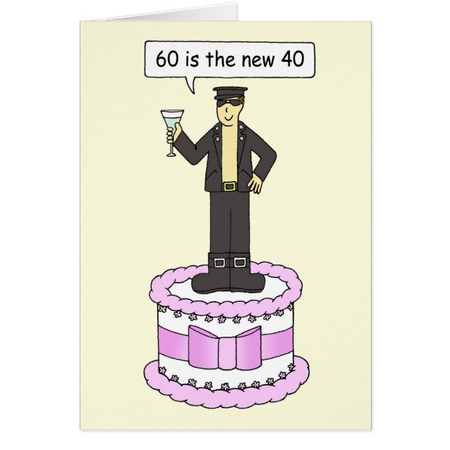 Divertido cumpleaños número 60 por Él. 60 es el Nu (Frente)