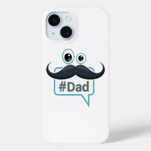 Divertido #Dad Mustache Ojos iPhone 15 Funda