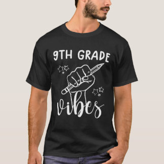 divertido de vuelta a la camiseta de la escuela 9°