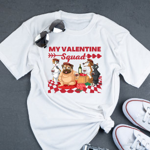 Divertido día de San Valentín para una camiseta de