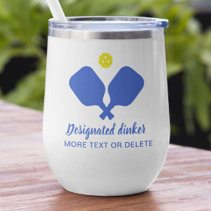Divertido Dinker Personalizado Pickleball Blue