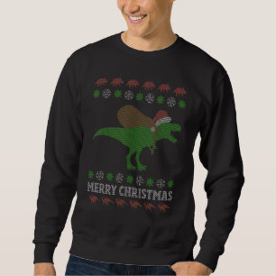 Divertido Dinosaurio T Rex Ugly Navidades Sweaters