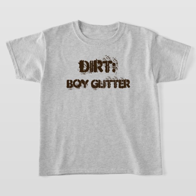 Divertido "Dirt: Camiseta de Boy Purpurina (Distribución)