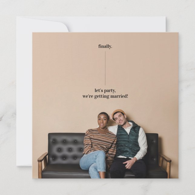 Divertido diseño quirky Guardar la tarjeta Boda de (Anverso)