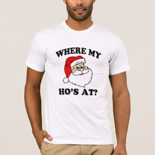Divertido donde mi Ho en la camisa del navidad