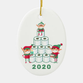 Divertido Elf Navidades 2020 | Ornamento de papel 